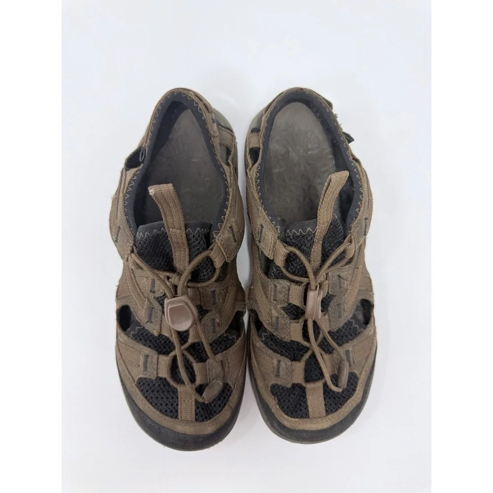 Merrell Men's Shoes Brown Size 9 Leather Cambrian Dark Earth Hiking Sport Sandal